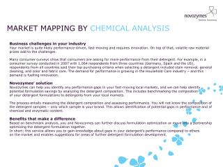 MARKET MAPPING BY CHEMICAL ANALYSIS