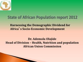 State of African Population report 2012