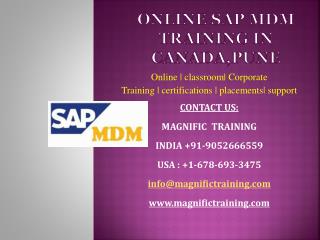 online sap mdm training in canada,pune