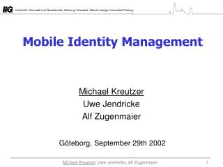 Mobile Identity Management