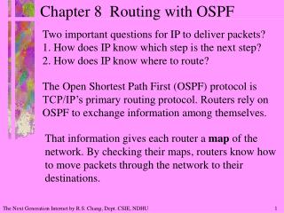 Chapter 8 Routing with OSPF