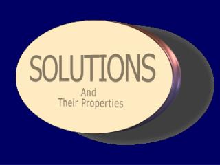 Solution properties