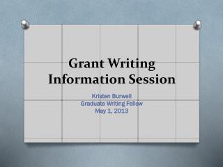 Grant Writing Information Session