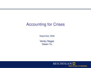 Accounting for Crises