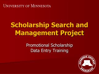 Scholarship Search and Management Project