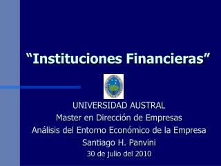 “Instituciones Financieras”