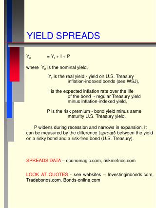 YIELD SPREADS