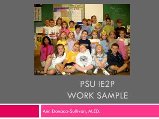 PSU IE2P Work Sample