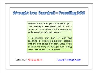 Wrought Iron Guardrail - Prorailing MW