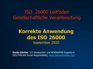 ISO 26000 Leitfaden Gesellschaftliche Verantwortung