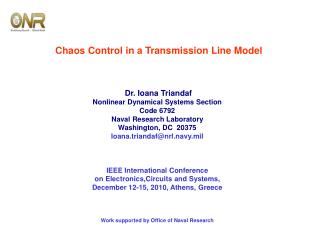 Chaos Control in a Transmission Line Model