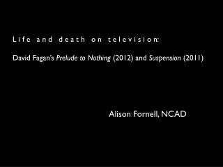 Alison Fornell, NCAD