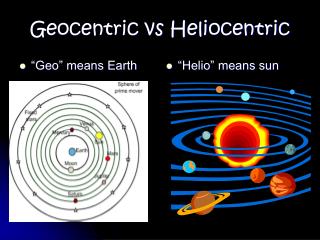 heliocentric geocentric vs model universe models geo helio earth ppt means sun lecture powerpoint presentation moon slideserve observed noticed greeks