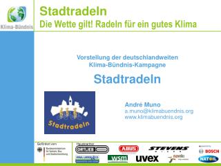 Vorstellung der deutschlandweiten Klima-Bündnis-Kampagne Stadtradeln André Muno