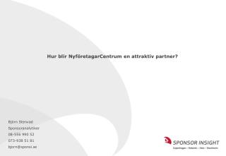 Hur blir NyföretagarCentrum en attraktiv partner?