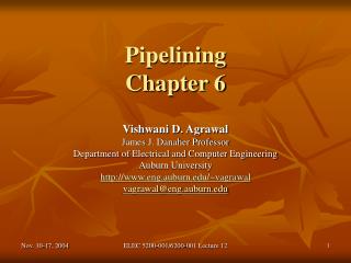 Pipelining Chapter 6