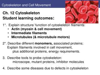 Cytoskeleton and Cell Movement