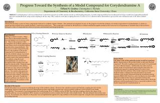Progress Toward the Synthesis of a Model Compound for Corydendramine A