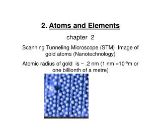 2. Atoms and Elements chapter 2