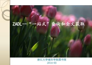 ZADL--“一站式”查询和全文获取