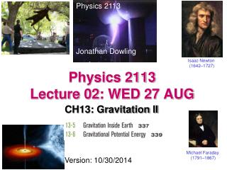 Physics 2113 Lecture 02 : WED 27 AUG