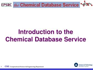 Introduction to the Chemical Database Service