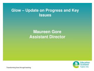 Glow – Update on Progress and Key Issues