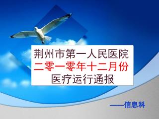 荆州市第一人民医院 二零一零年十二月份 医疗运行通报