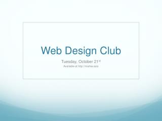 Web Design Club