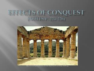 Effects of Conquest (Notes p. 224-226)