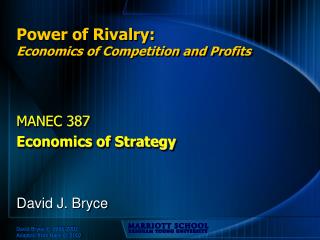 Power of Rivalry: Economics of Competition and Profits