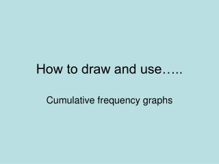 How to draw and use…..