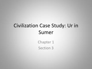 chapter 1 section 3 civilization case study ur in sumer