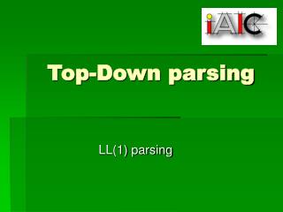 Top-Down parsing