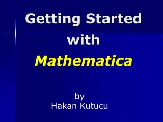 Getting Started with Mathematica