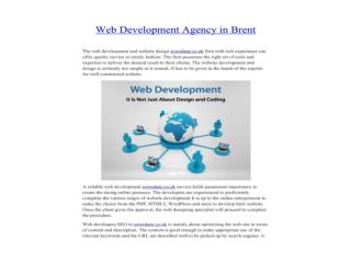 Web Development Agency in Brent
