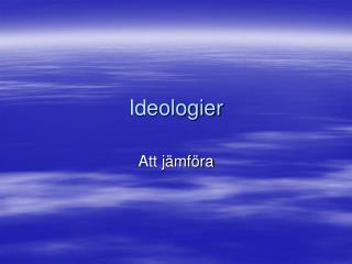 Ideologier