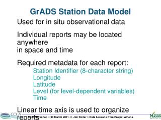 GrADS Station Data Model