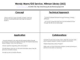 Wendy Mann/GIS Service, Hillman Library (ULS)