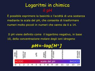 Logaritmi in chimica il pH
