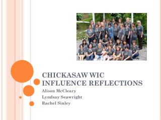 CHICKASAW WIC INFLUENCE REFLECTIONS