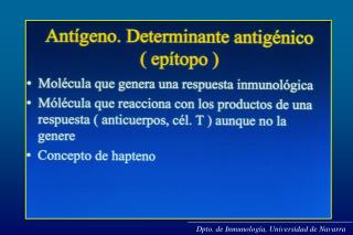 Dpto. de Inmunología, Universidad de Navarra