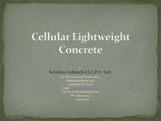 Cellular Lightweight Concrete