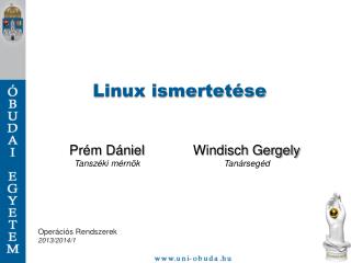 Linux ismertetése