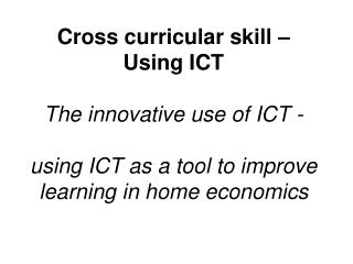 ICT skills