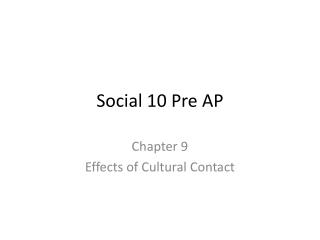 Social 10 Pre AP