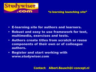 “e-learning launching site ”