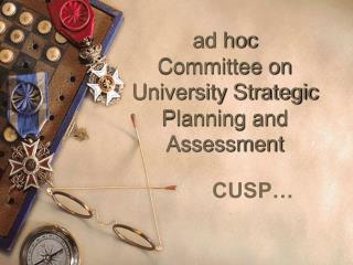 ad hoc Committee on University Strategic Planning and Assessment