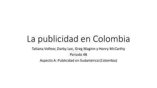 La publicidad en Colombia