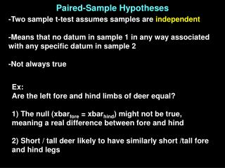 Paired-Sample Hypotheses